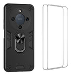 WANLONFENG YS-serieetui til Honor X70 5G / Honor X9d 5G / Honor Magic8 Lite 5G, stødsikkert PC- og TPU-mobilcover med 2 hærdede glasbeskyttere