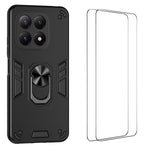WANLONFENG för Xiaomi 15T YS-seriens skal, stötsäkert PC TPU-mobilskal med 2 st. härdat glasfilm