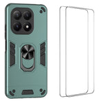 WANLONFENG för Xiaomi 15T YS-seriens skal, stötsäkert PC TPU-mobilskal med 2 st. härdat glasfilm