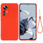 Protective Phone Case for Xiaomi 12T Pro 5G, Lightweight Anti-Scratch Liquid Silicone Back Cover with Strap