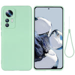 Protective Phone Case for Xiaomi 12T Pro 5G, Lightweight Anti-Scratch Liquid Silicone Back Cover with Strap