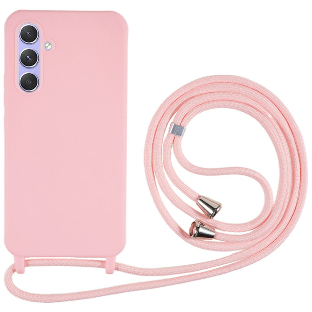 For Samsung Galaxy A57 5G Case TPU Soft Shockproof Phone Cover with Adjustable Lanyard