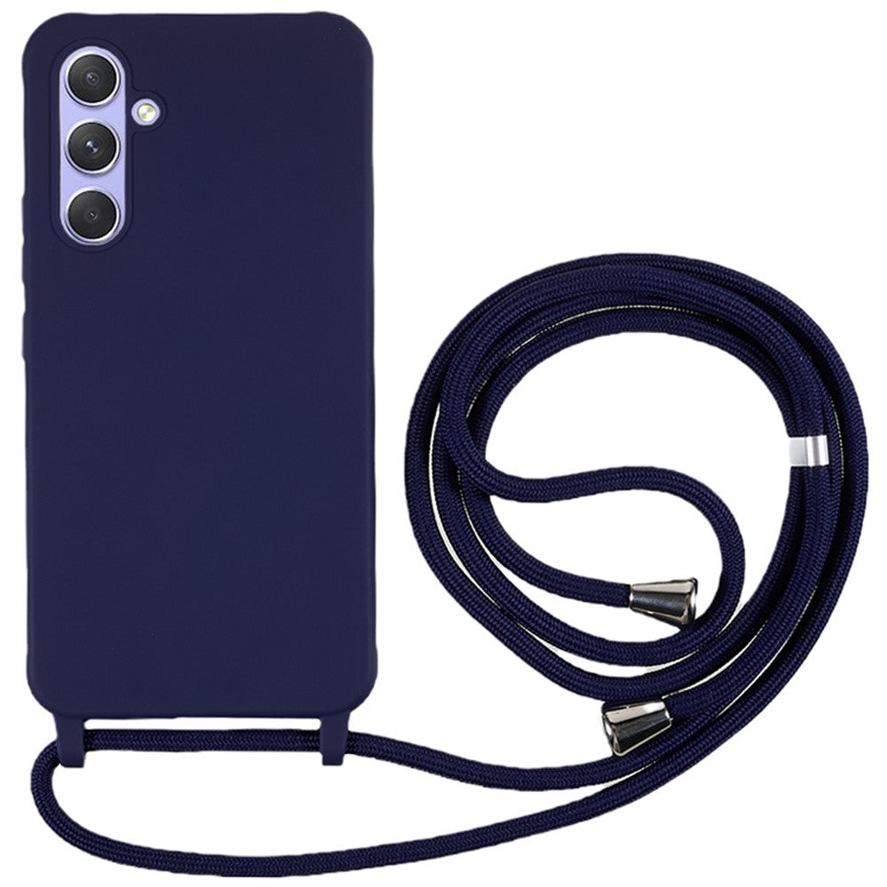 For Samsung Galaxy A37 5G Case TPU Soft Shockproof Phone Cover with Adjustable Lanyard