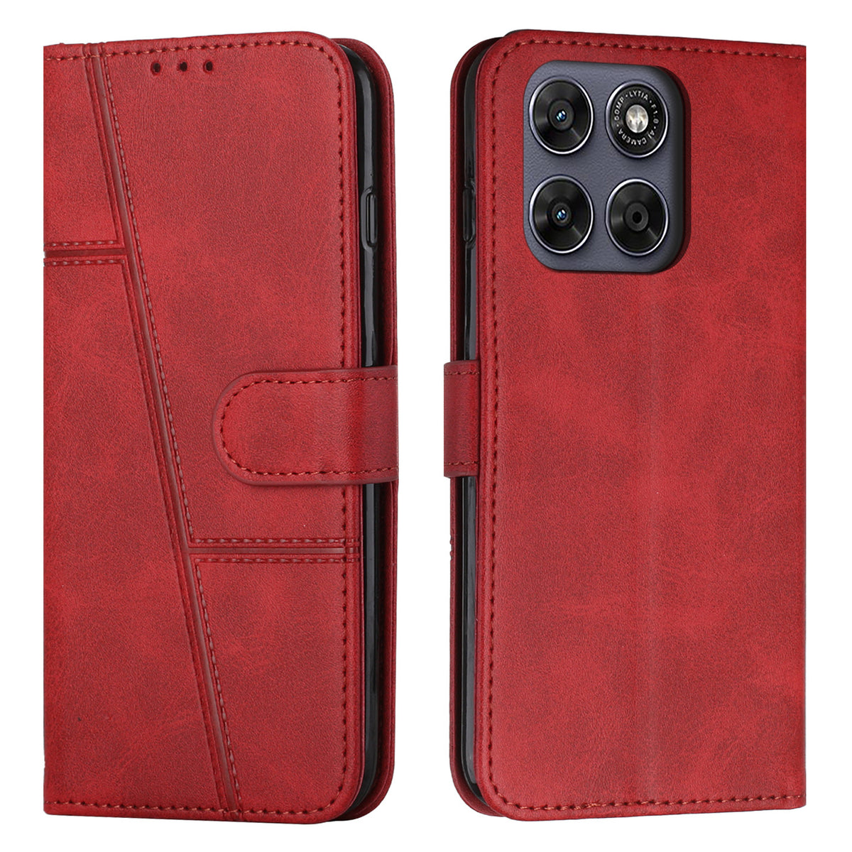 For Motorola Edge 70 Pro 5G Leather Phone Case  Foldable Stand Wallet Flip Cover with Strap