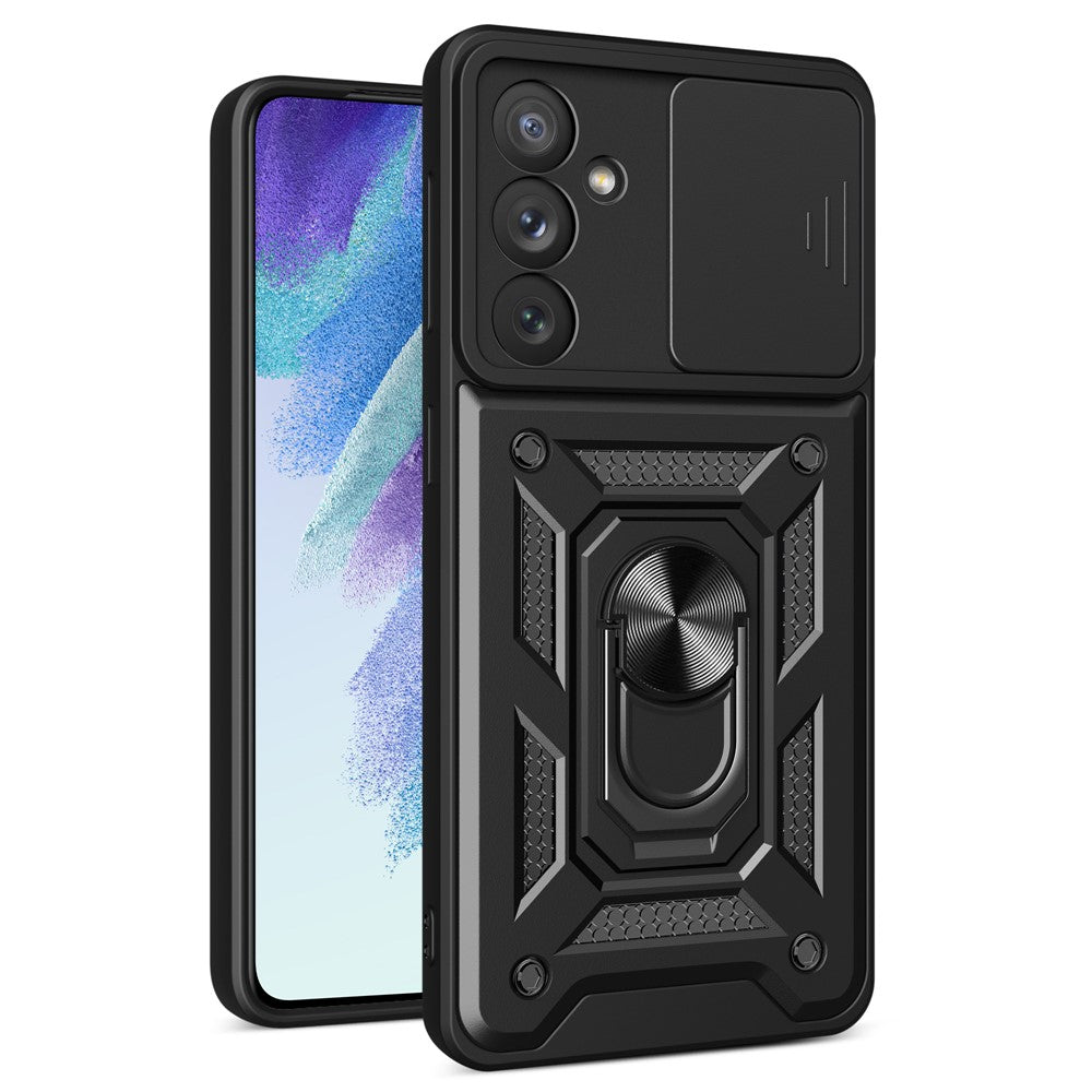 Ringholder Kickstand Telefoncover til Samsung Galaxy A54 5G, PC + TPU Dropproof Cover med Skydbart Kamerabeskyttelse
