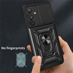 Ringholder Kickstand Telefoncover til Samsung Galaxy A54 5G, PC + TPU Dropproof Cover med Skydbart Kamerabeskyttelse