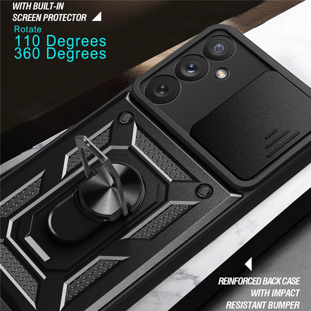 Ringholder Kickstand Telefoncover til Samsung Galaxy A54 5G, PC + TPU Dropproof Cover med Skydbart Kamerabeskyttelse