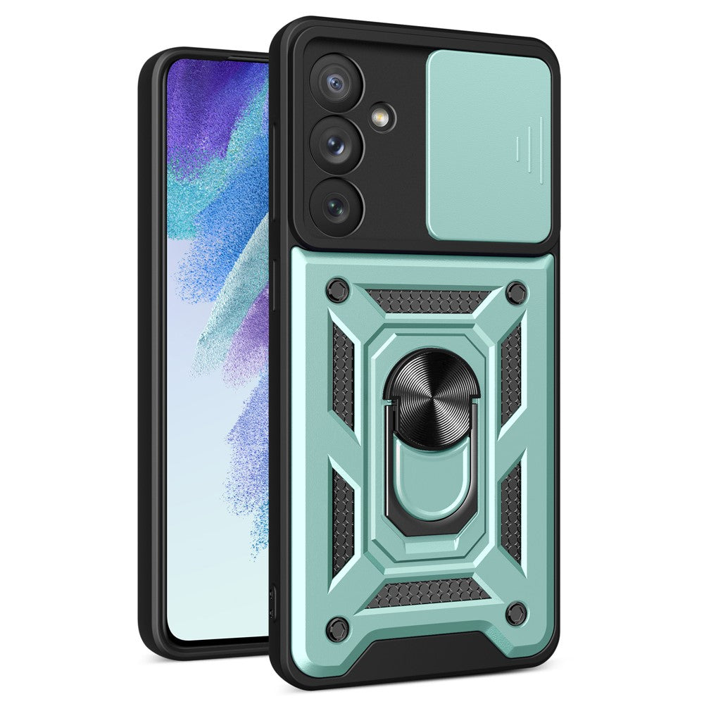Ringholder Kickstand Telefoncover til Samsung Galaxy A54 5G, PC + TPU Dropproof Cover med Skydbart Kamerabeskyttelse