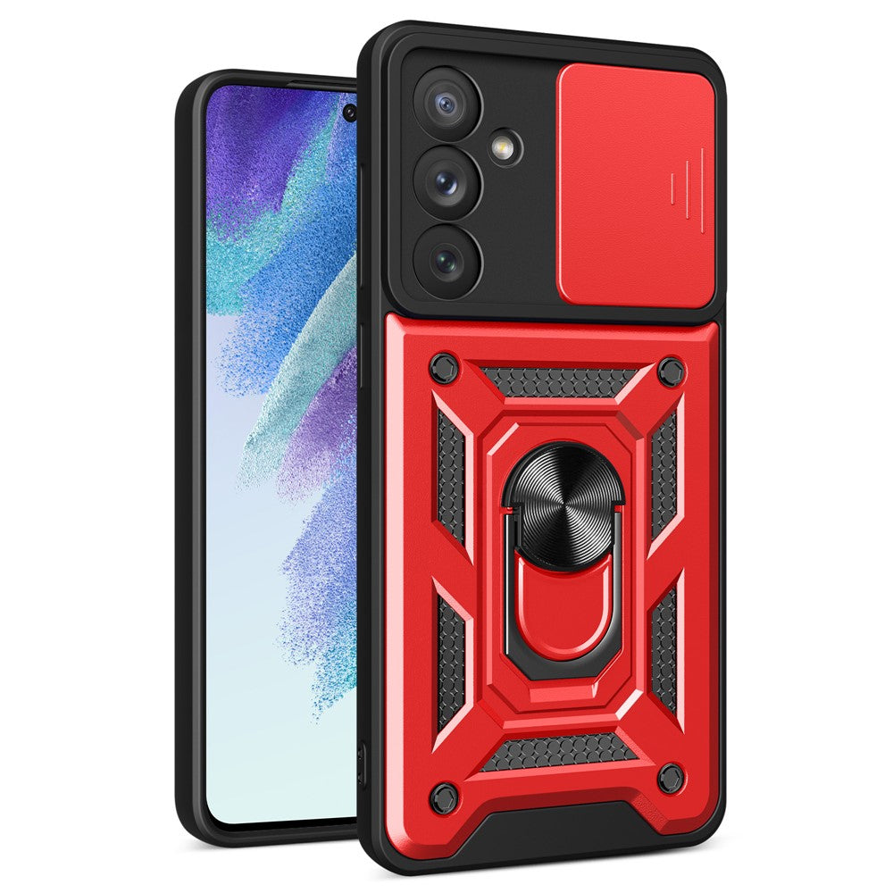 Ringholder Kickstand Telefoncover til Samsung Galaxy A54 5G, PC + TPU Dropproof Cover med Skydbart Kamerabeskyttelse