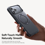 MCDODO PC-1872 for iPhone 17 Pro Max Magnetic Case 360° Ring Kickstand PC + TPU Phone Cover