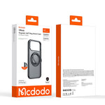 MCDODO PC-1872 for iPhone 17 Pro Max Magnetic Case 360° Ring Kickstand PC + TPU Phone Cover