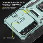 Armor Series for Xiaomi Redmi Note 12 Pro 4G / 11 Pro 4G (MediaTek) / Note 11 Pro 5G (Qualcomm) Slide Camera Protection Case Kickstand PC + TPU Impact-Resistant Cover
