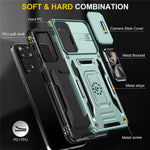 Armor Series for Xiaomi Redmi Note 12 Pro 4G / 11 Pro 4G (MediaTek) / Note 11 Pro 5G (Qualcomm) Slide Camera Protection Case Kickstand PC + TPU Impact-Resistant Cover