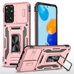 Armor Series for Xiaomi Redmi Note 12 Pro 4G / 11 Pro 4G (MediaTek) / Note 11 Pro 5G (Qualcomm) Slide Camera Protection Case Kickstand PC + TPU Impact-Resistant Cover