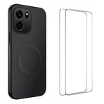 WANLONFENG för OnePlus Turbo 6V 5G / OnePlus Nord CE6 5G TQ1-serien Magnetiskt skal Kolfiberstruktur PC TPU mobilskal med 2 st. skärmfilmer