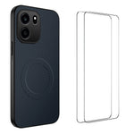 WANLONFENG för OnePlus Turbo 6V 5G / OnePlus Nord CE6 5G TQ1-serien Magnetiskt skal Kolfiberstruktur PC TPU mobilskal med 2 st. skärmfilmer