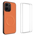 WANLONFENG för OnePlus Turbo 6V 5G / OnePlus Nord CE6 5G TQ1-serien Magnetiskt skal Kolfiberstruktur PC TPU mobilskal med 2 st. skärmfilmer
