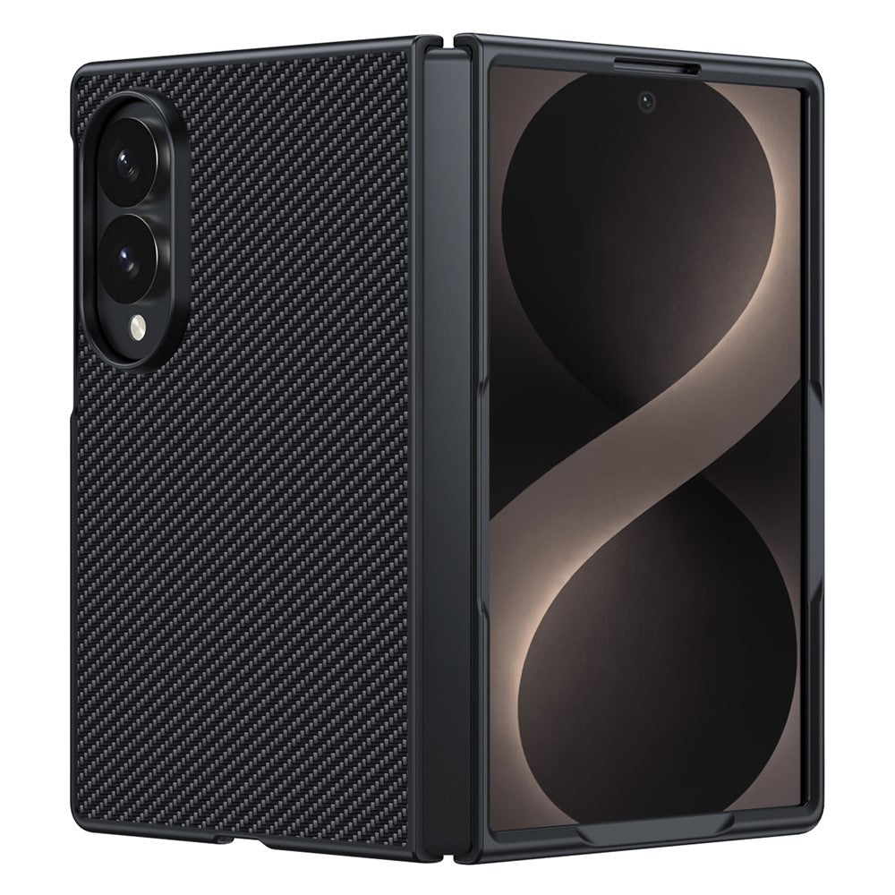 For Samsung Galaxy Z Fold8 Case Leather + PC Hard Phone Cover Carbon Fiber Texture