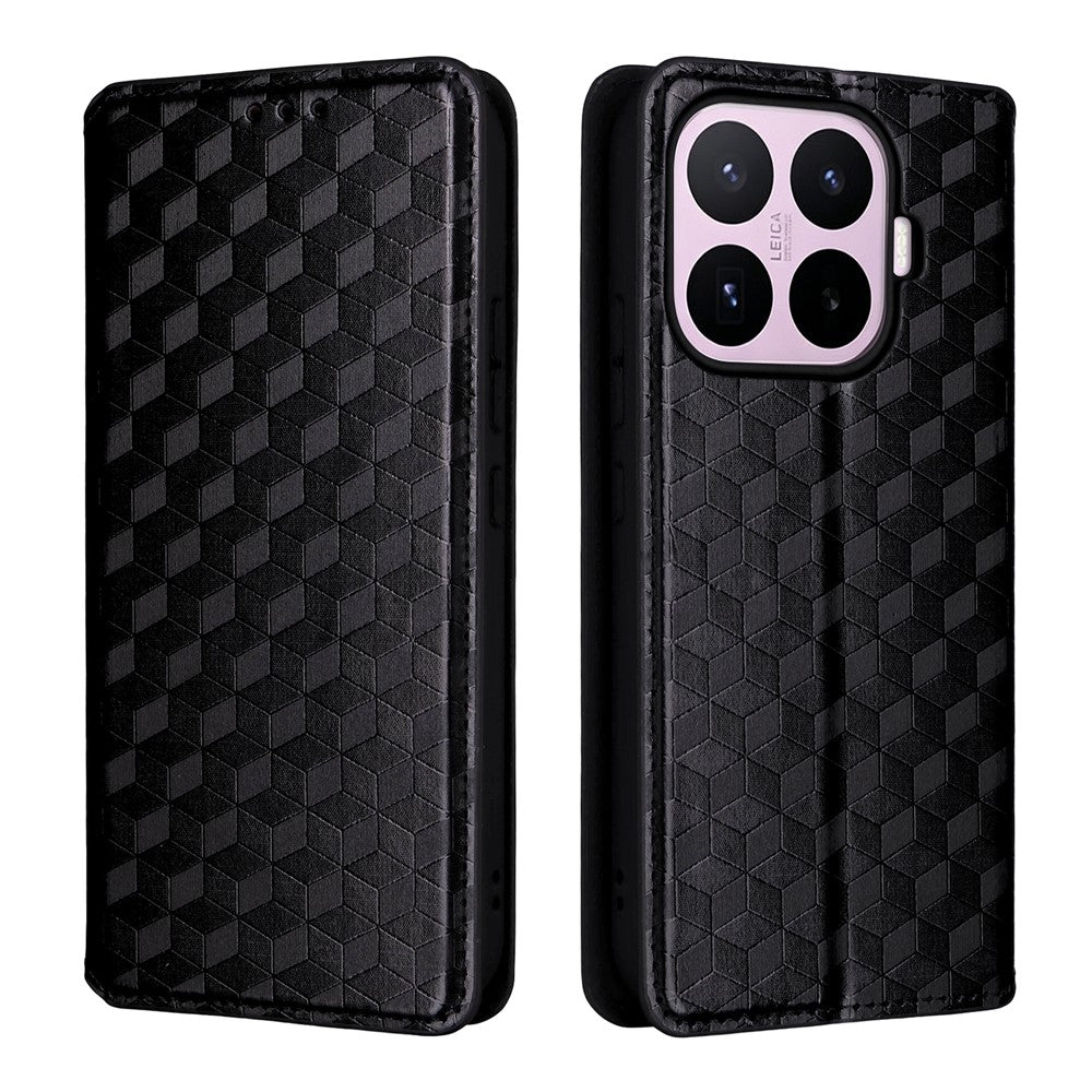 For Xiaomi 17T Pro Case Wallet Rhombus Imprinted PU Leather Phone Cover