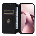 For Xiaomi 17T Pro Case Wallet Rhombus Imprinted PU Leather Phone Cover