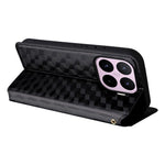 For Xiaomi 17T Pro Case Wallet Rhombus Imprinted PU Leather Phone Cover