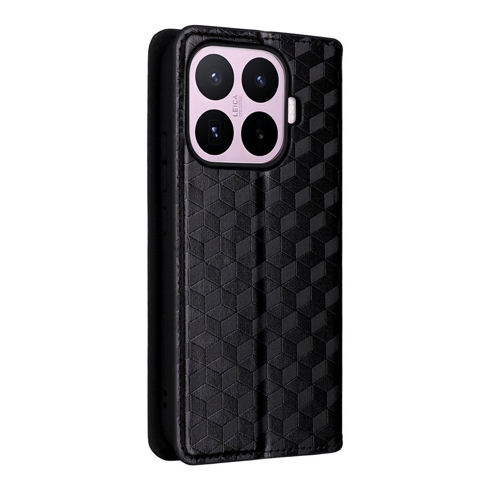 For Xiaomi 17T Pro Case Wallet Rhombus Imprinted PU Leather Phone Cover