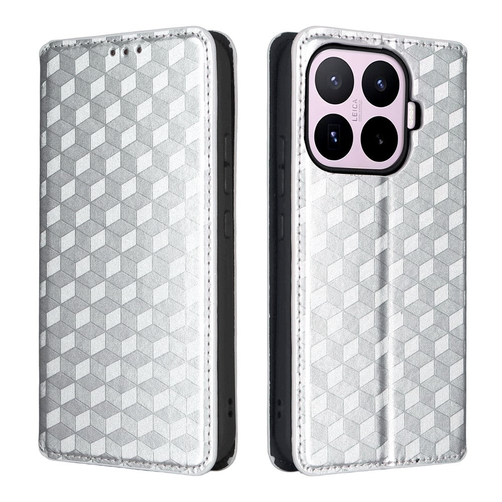 For Xiaomi 17T Pro Case Wallet Rhombus Imprinted PU Leather Phone Cover