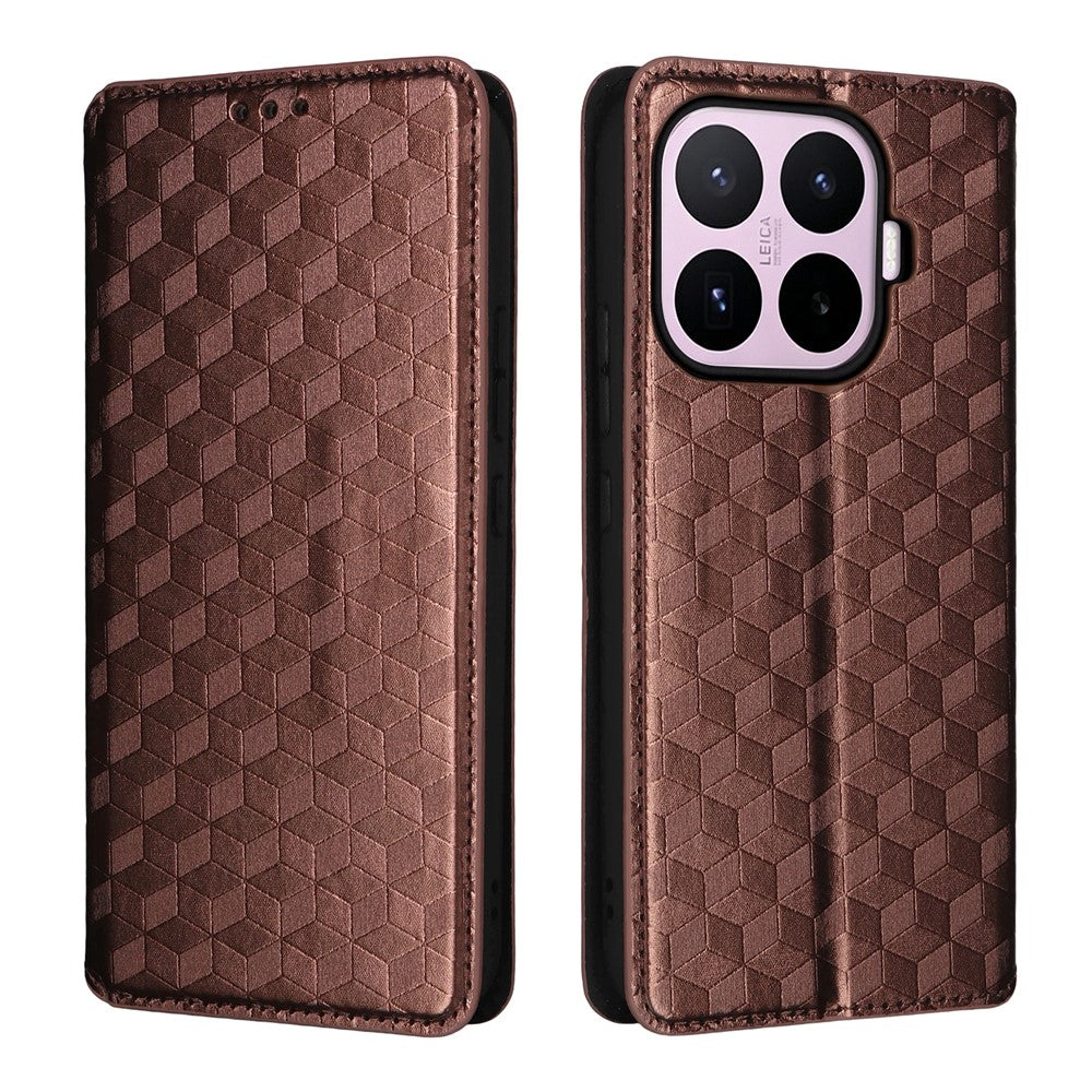 For Xiaomi 17T Pro Case Wallet Rhombus Imprinted PU Leather Phone Cover