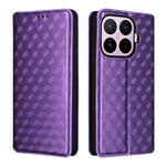 For Xiaomi 17T Pro Case Wallet Rhombus Imprinted PU Leather Phone Cover