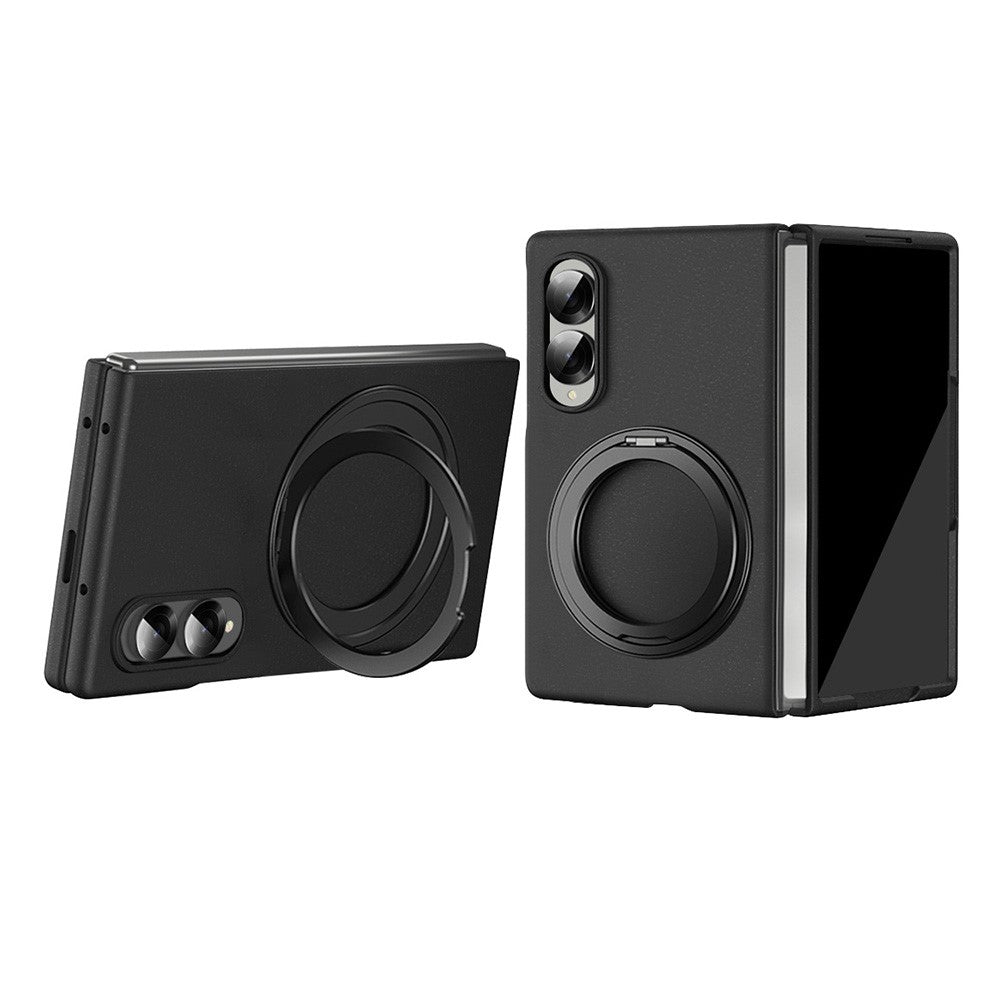 Til Samsung Galaxy Z Fold8 Magnetisk Cover Ring Kickstand Hårdt PC-etui med Hærdet Glas Skærmfilm
