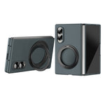 Til Samsung Galaxy Z Fold8 Magnetisk Cover Ring Kickstand Hårdt PC-etui med Hærdet Glas Skærmfilm