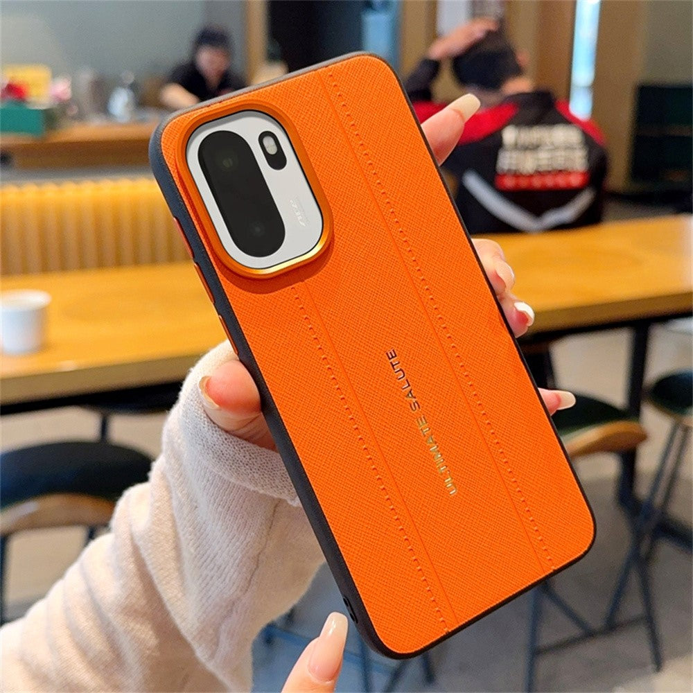 OnePlus Ace 6 5G / 15R 5G-skal Lädertextur PC + TPU Halkfritt mobilskydd