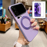 For Xiaomi 17 Pro Max Magnetic Case Rotatable Kickstand TPU PC Matte Phone Cover with Tempered Glass Film