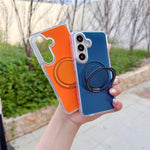 Til Samsung Galaxy S26+ Cover med Roterende Ringholder Kickstand TPU + Akryl Stødsikker Telefoncover