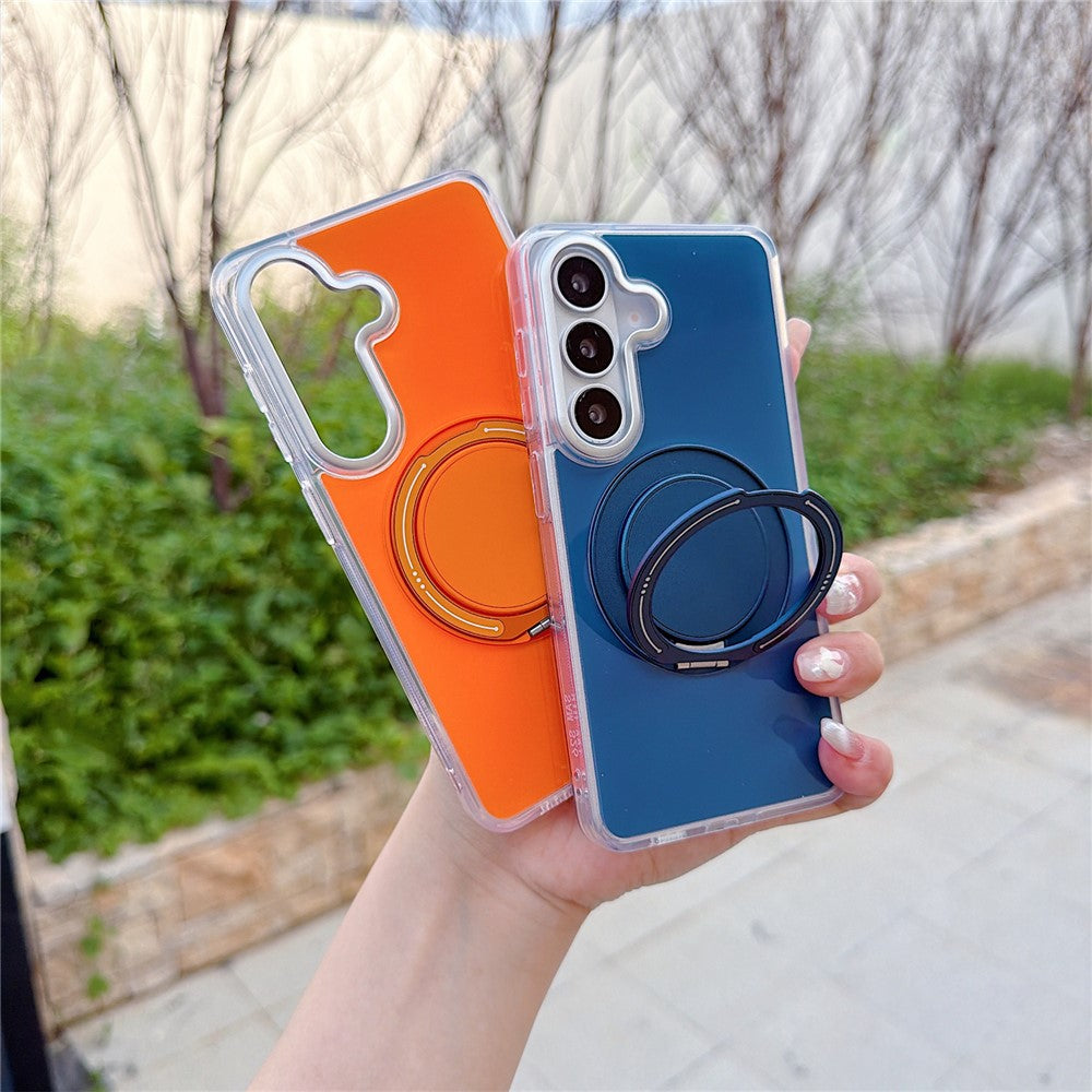 Til Samsung Galaxy S26+ Cover med Roterende Ringholder Kickstand TPU + Akryl Stødsikker Telefoncover