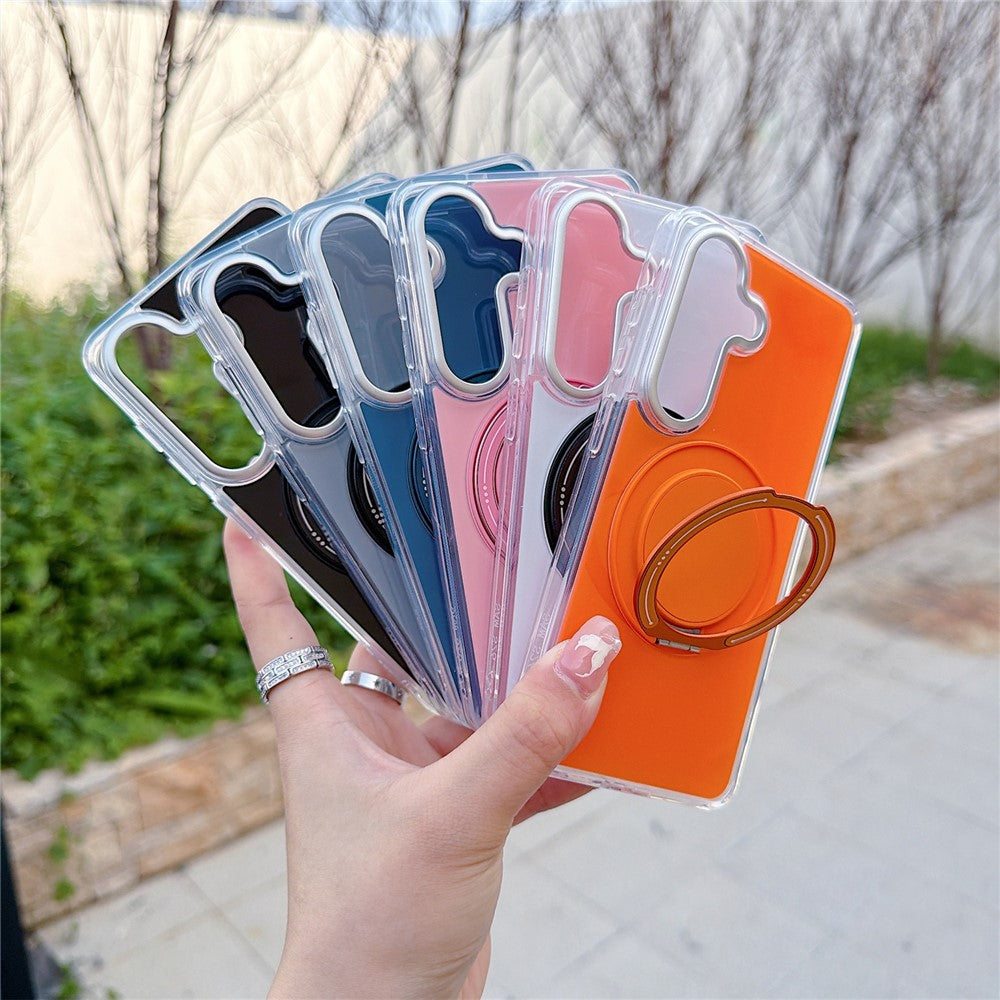 Til Samsung Galaxy S26+ Cover med Roterende Ringholder Kickstand TPU + Akryl Stødsikker Telefoncover