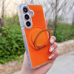 Til Samsung Galaxy S26+ Cover med Roterende Ringholder Kickstand TPU + Akryl Stødsikker Telefoncover