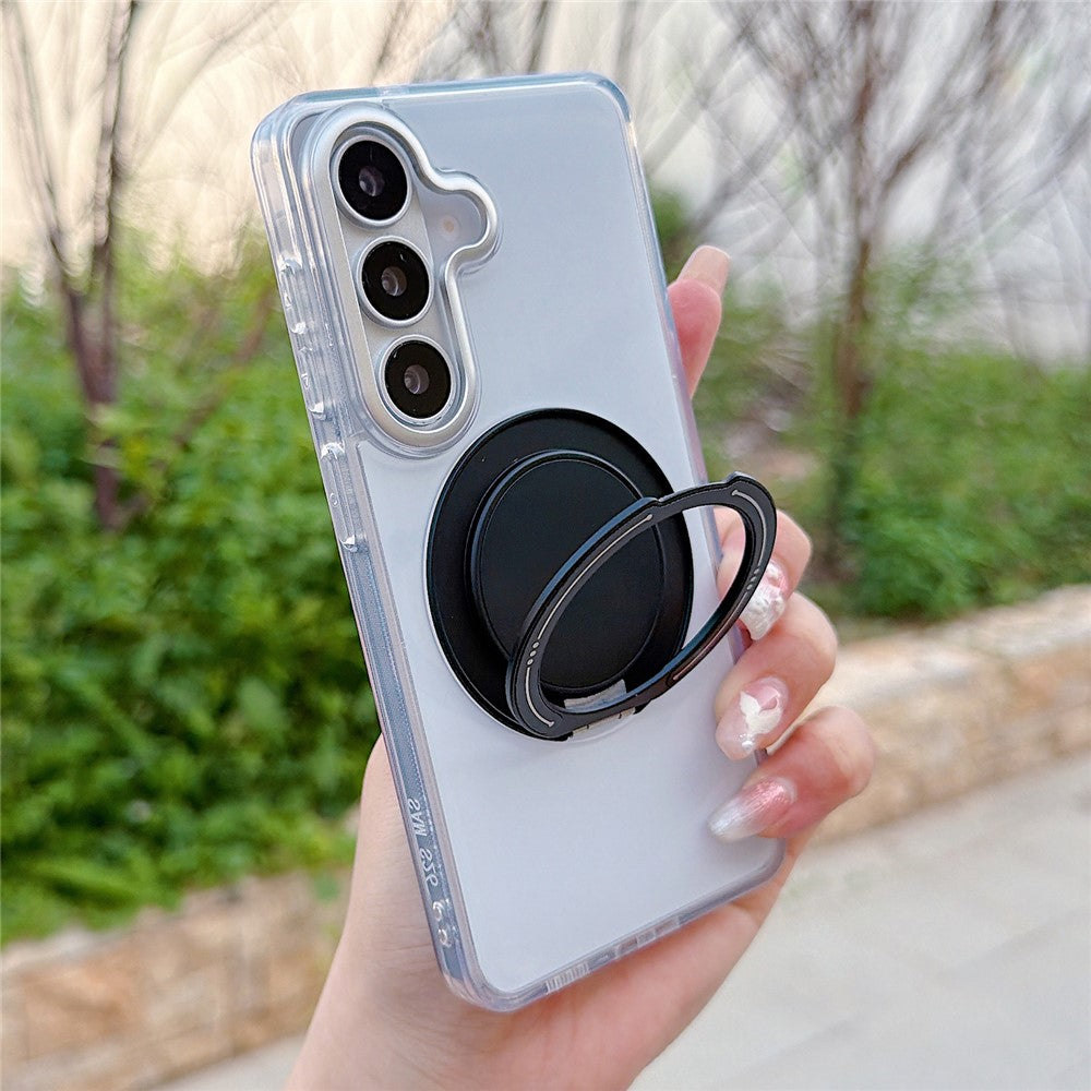 Til Samsung Galaxy S26+ Cover med Roterende Ringholder Kickstand TPU + Akryl Stødsikker Telefoncover