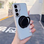 For Samsung Galaxy S25+ / S24+ Case Rotating Ring Holder Kickstand TPU + Acrylic Shockproof Phone Cover