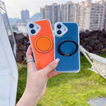 Til iPhone 16 Plus Cover Drejelig Ringholder Kickstand TPU + Akryl Stødsikkert Telefoncover