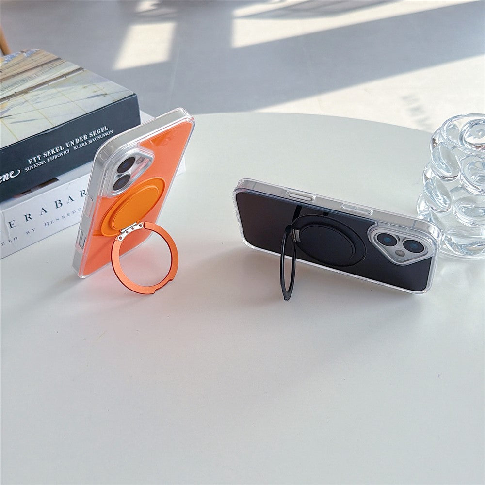 Til iPhone 16 Plus Cover Drejelig Ringholder Kickstand TPU + Akryl Stødsikkert Telefoncover