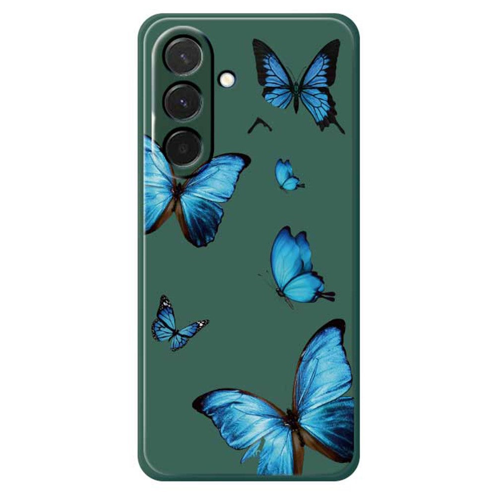 Til Samsung Galaxy A57 5G Cover Blå Sommerfugle Mønster Tryk Lige Kant TPU Telefon Bagcover