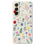 For Samsung Galaxy A37 5G Case Colorful Flower Branches Pattern Printing Straight Edge TPU Phone Back Cover