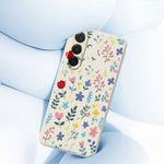 For Samsung Galaxy A37 5G Case Colorful Flower Branches Pattern Printing Straight Edge TPU Phone Back Cover