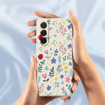 For Samsung Galaxy A37 5G Case Colorful Flower Branches Pattern Printing Straight Edge TPU Phone Back Cover