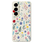For Samsung Galaxy A27 5G Case Colorful Flower Branches Pattern Printing Straight Edge TPU Phone Back Cover