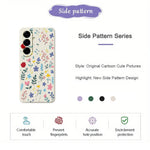 For Samsung Galaxy A27 5G Case Colorful Flower Branches Pattern Printing Straight Edge TPU Phone Back Cover