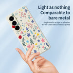 For Samsung Galaxy A27 5G Case Colorful Flower Branches Pattern Printing Straight Edge TPU Phone Back Cover