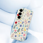 For Samsung Galaxy A27 5G Case Colorful Flower Branches Pattern Printing Straight Edge TPU Phone Back Cover