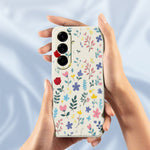 For Samsung Galaxy A27 5G Case Colorful Flower Branches Pattern Printing Straight Edge TPU Phone Back Cover